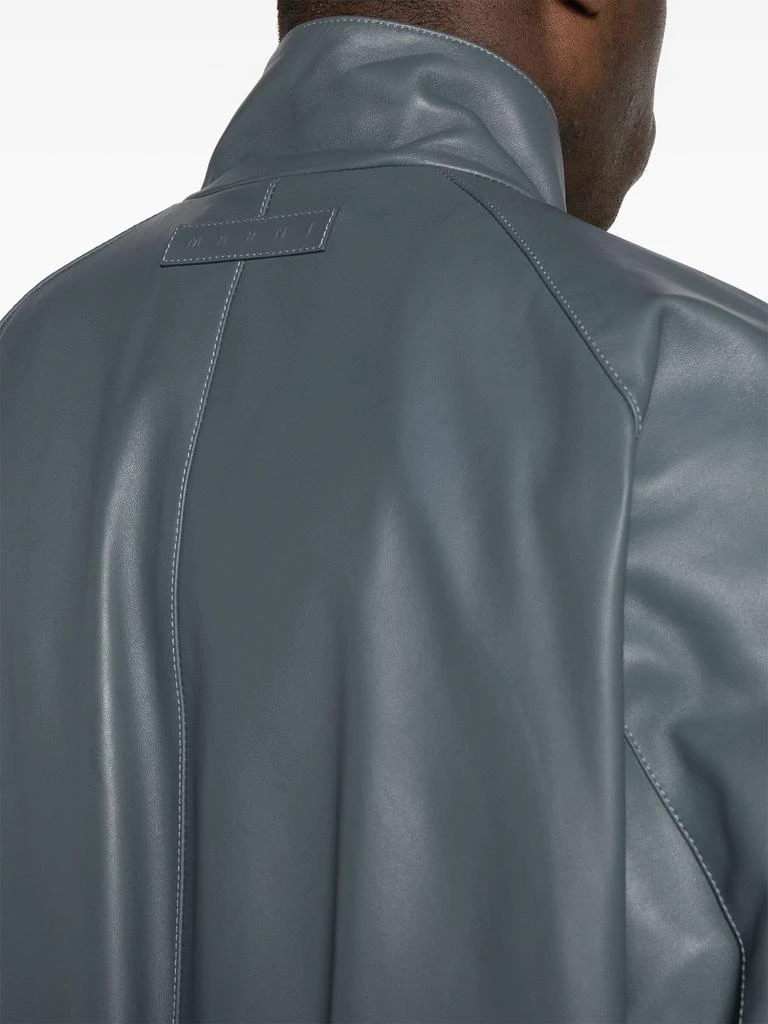 Marni Grey Lambskin Bomber Jacket 3