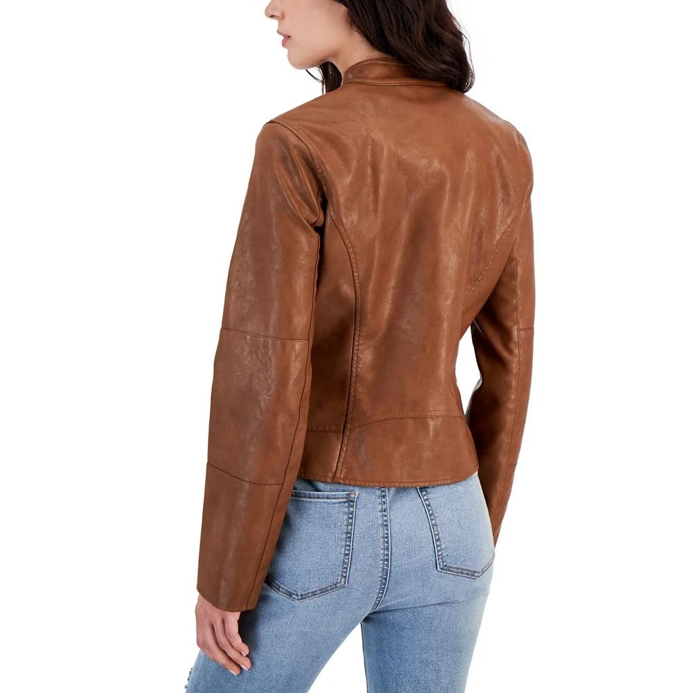 Maralyn & Me Juniors' Faux-Leather Long-Sleeve Moto Jacket 2