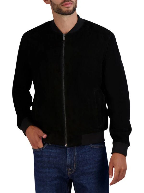 Cole Haan Suede Bomber Jacket 1