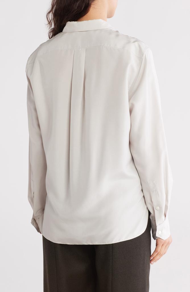 Theory Silk Button Front Shirt