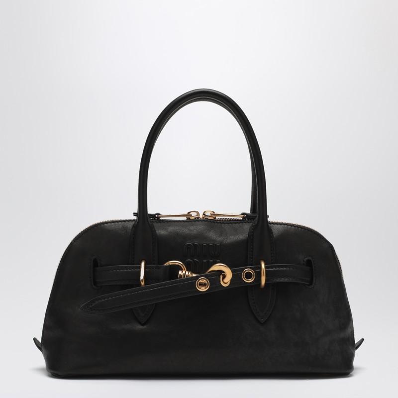 トートバッグ Miu Miu Black Nappa Leather Aventure Shopping Bag Miu Miu Black nappa leather Aventure bag - Tote Bags - Save
