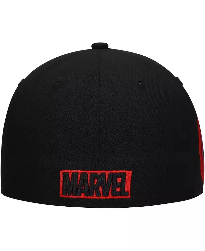 Marvel Men's Black Spiderman Logo Elements Fitted Hat 2