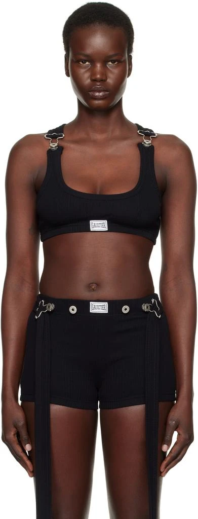 Jean Paul Gaultier Black 'The Cropped Patch' Tank Top 1