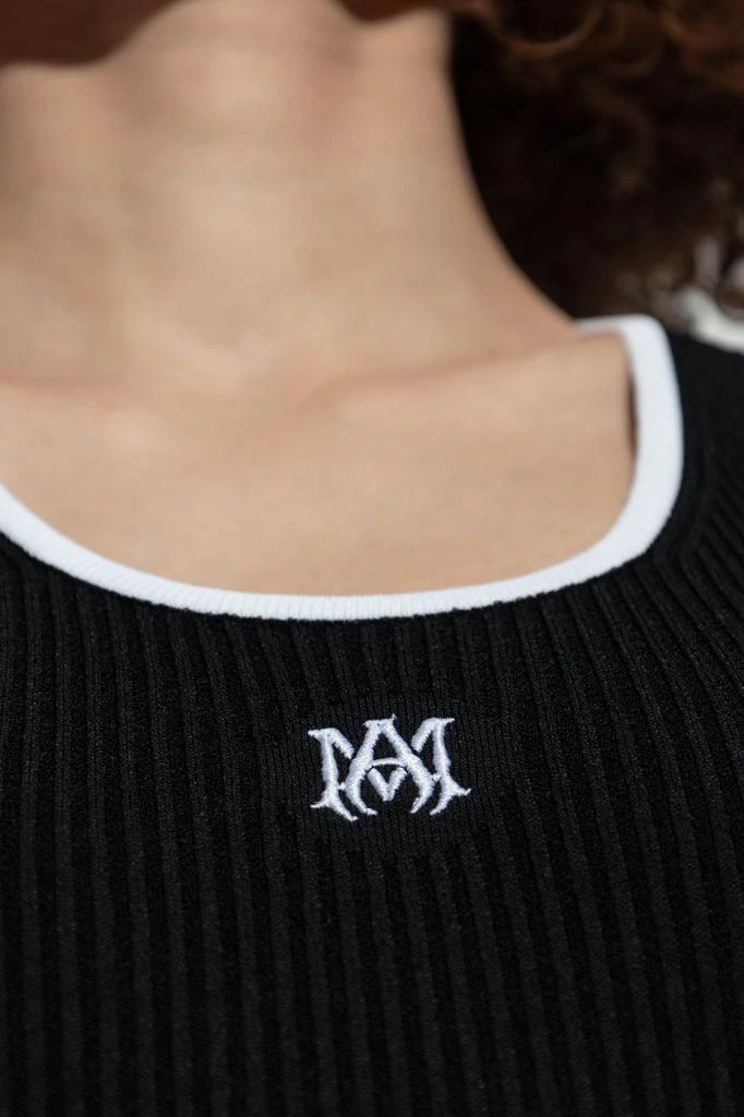 AMIRI Amiri Logo Embroidered Knitted Mini Dress 4