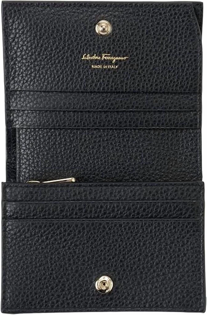 Salvatore Ferragamo Women's Gancini Bifold Wallet In Black 4