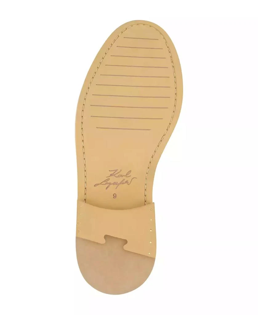 Karl Lagerfeld Paris Men's White Label Suede Penny Loafers 5