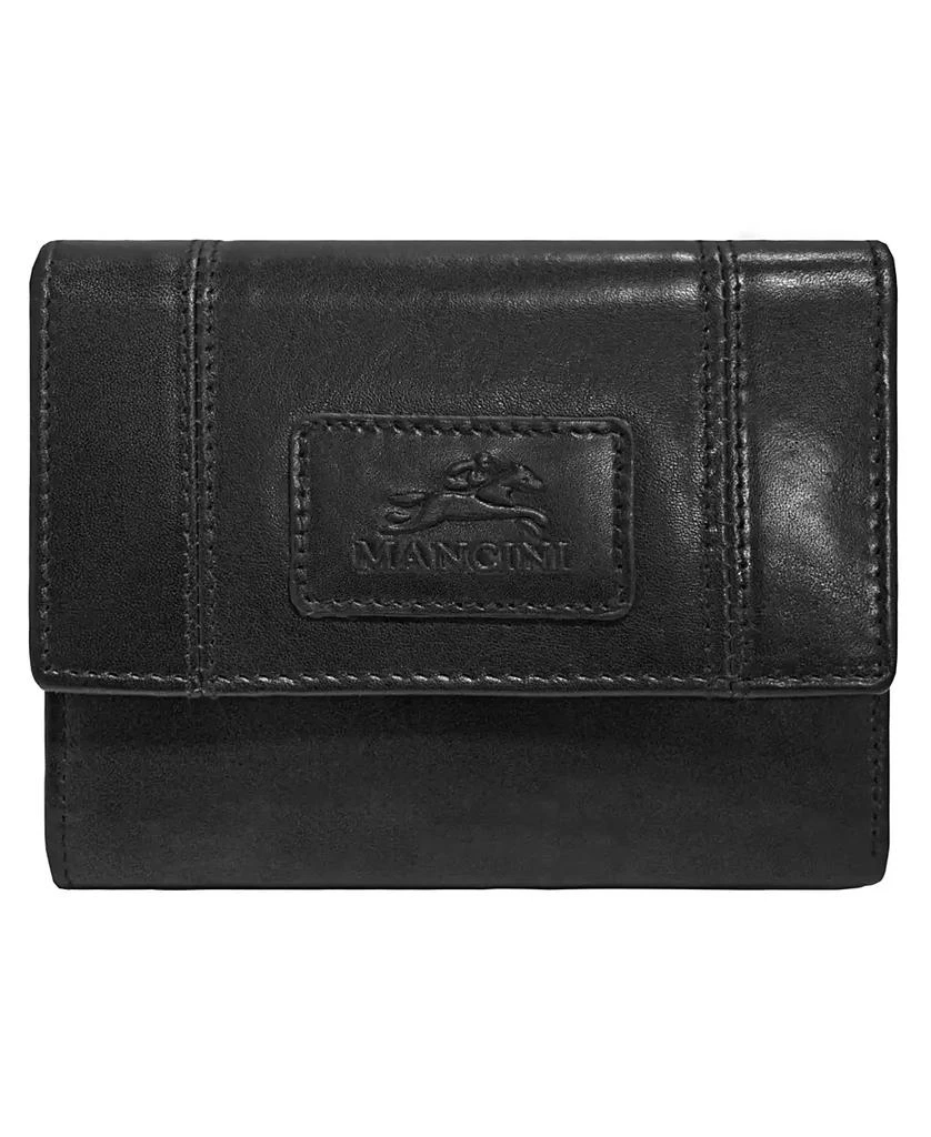 Mancini Leather Goods Casablanca Collection RFID Secure Ladies Small Clutch Wallet 1