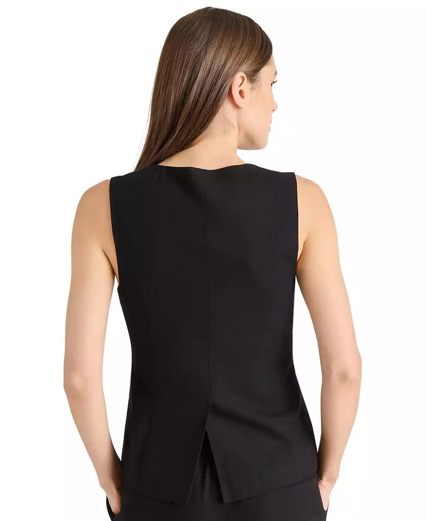 Steve Madden Women's Wesley  Button-Front Linen-Blend Vest 2