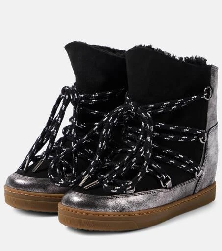 Isabel Marant Nowles shearling-lined leather snow boots 4