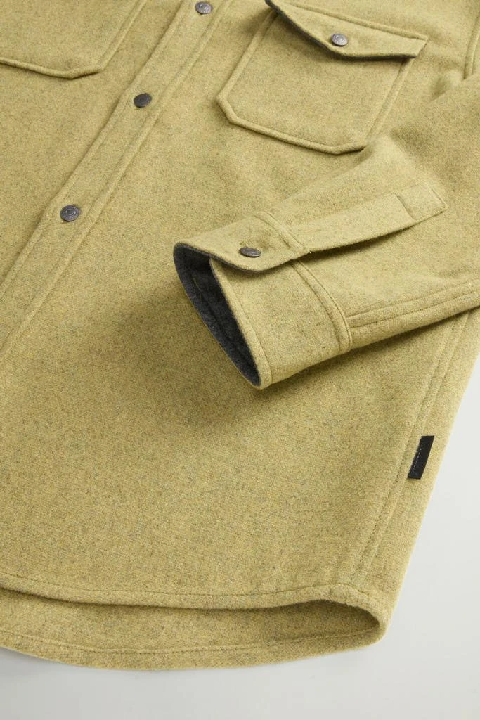 Woolrich Alaskan Overshirt in Wool Blend - Men - Green 7