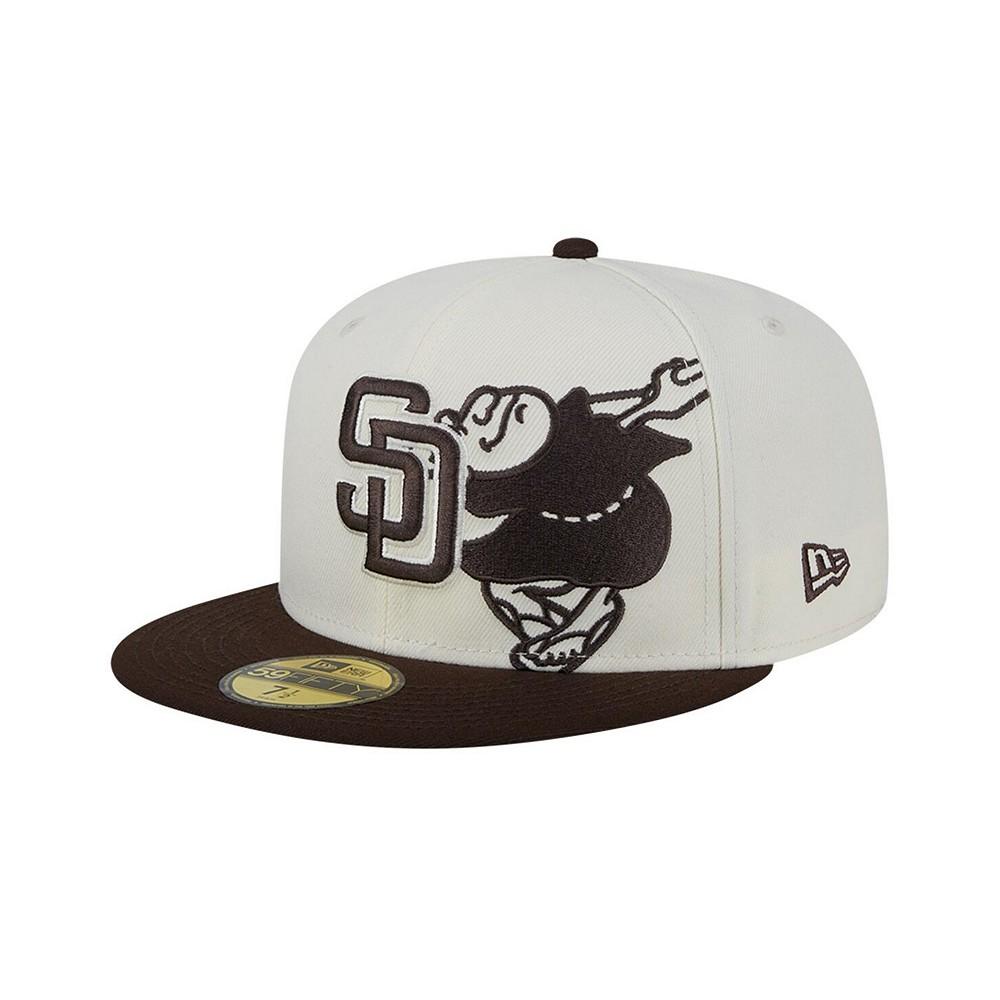 New Era Men's Cream/Brown San Diego Padres Lonestar 59FIFTY Fitted Hat
