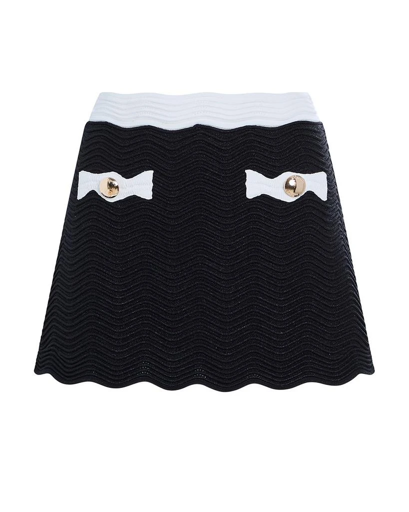 retrofête Katanna Contrast Border Knit Mini Skirt 4