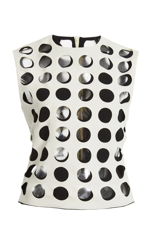 A.W.A.K.E. Mode A.W.A.K.E. MODE - Top With Layered Holes - Black/white - FR 36 - Moda Operandi 1