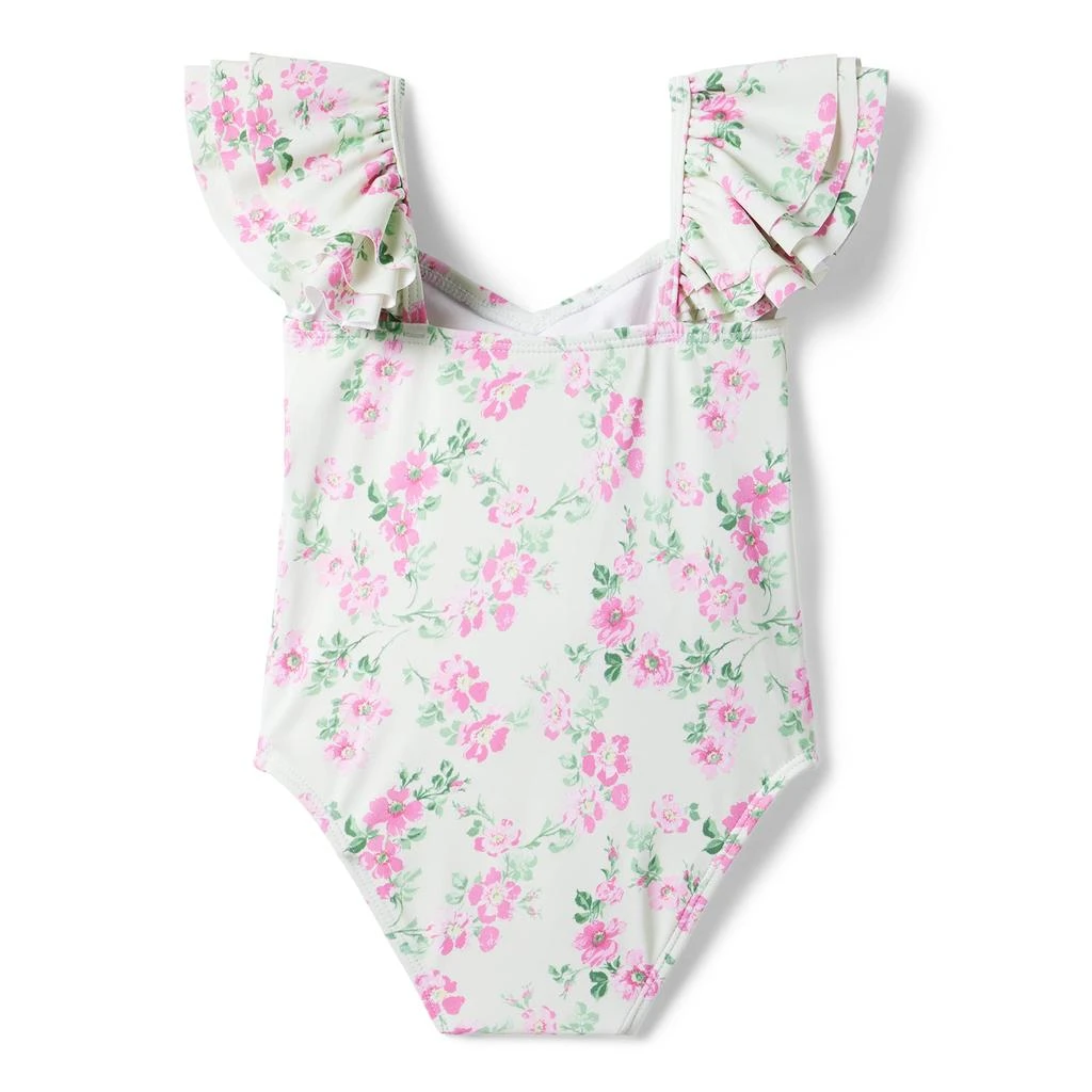 Janie and Jack Floral One-Piece Swim (Toddler/Little Kids/Big Kids) 1