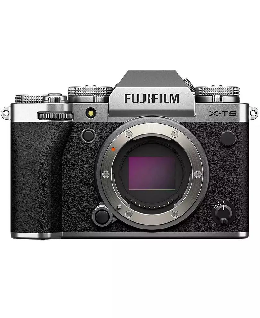 Fujifilm X-T5 Mirrorless Camera, Silver with XF 16-50mm f/2.8-4.8 R LM WR Lens, Bundle with 128GB Memory Card, NP-W235 Battery, Filter Kit, Cleaning 8