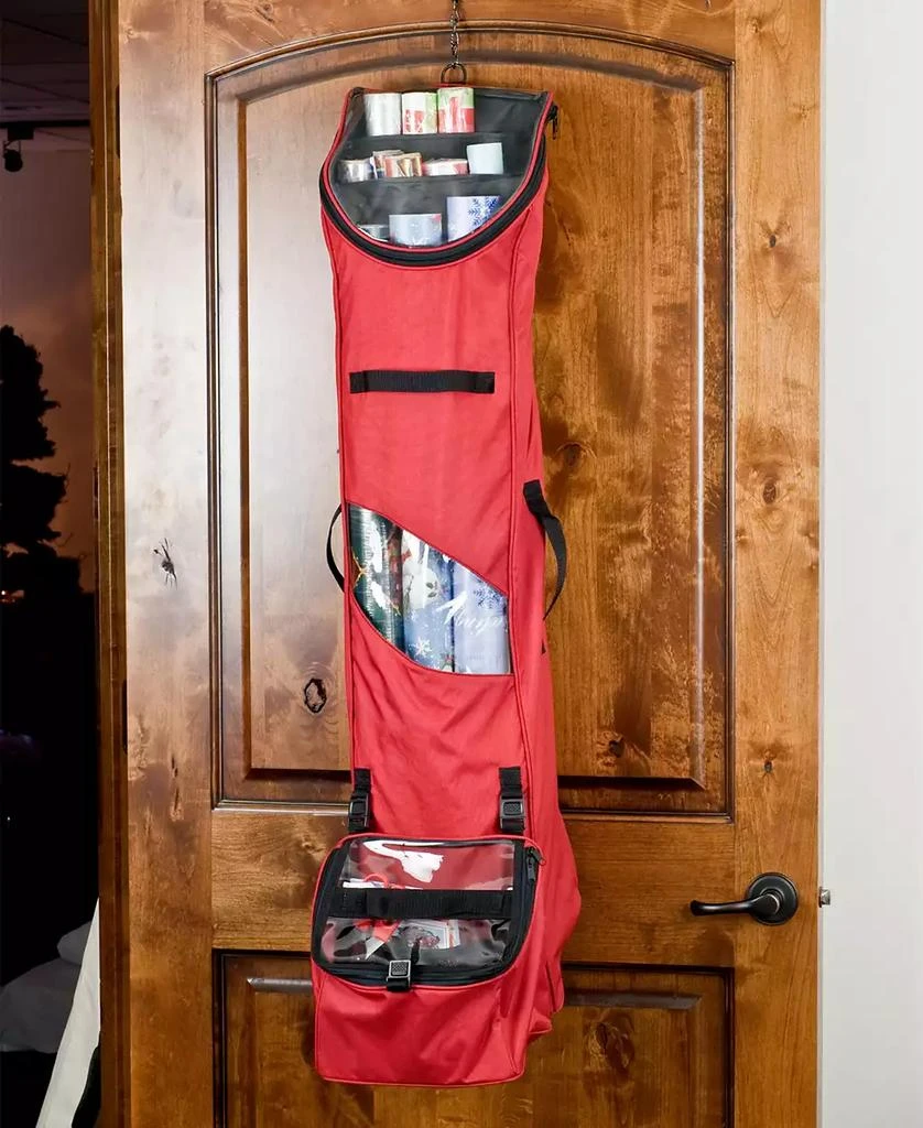 Santa
s Bag Over The Door Hanging Wrapping Paper Storage Container 6