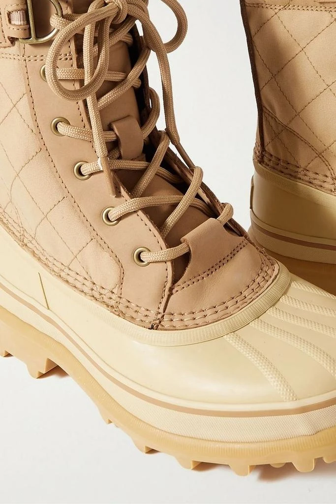 SOREL Quilted canvas, rubber and leather ankle boots 4