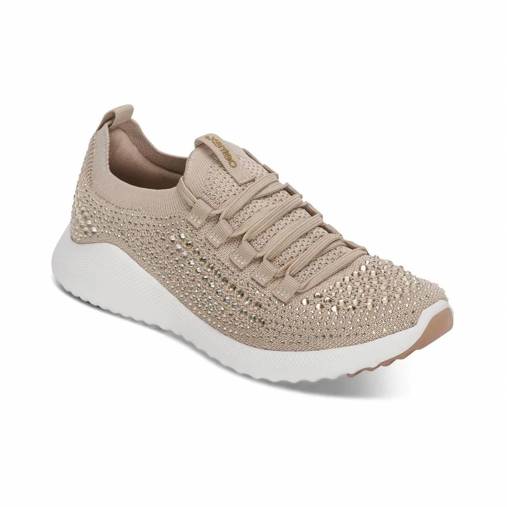 Aetrex Women's Carly Arch Support Sneaker In Sparkle Nude