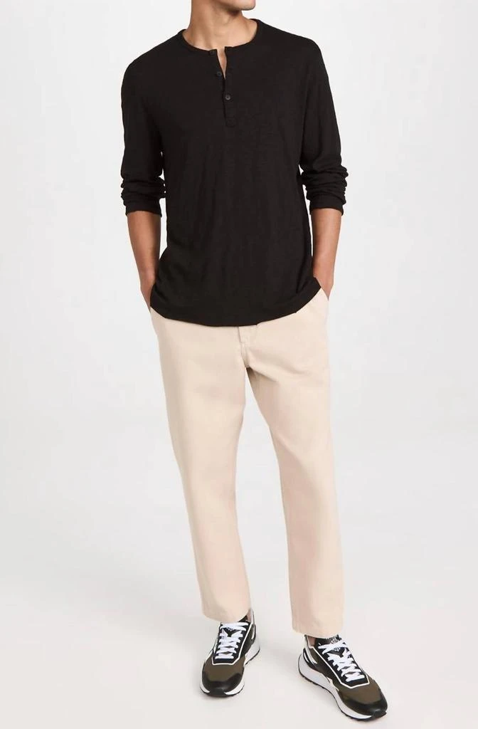 ATM Atm - Slub Jersey Destroyed Wash Henley Top 6