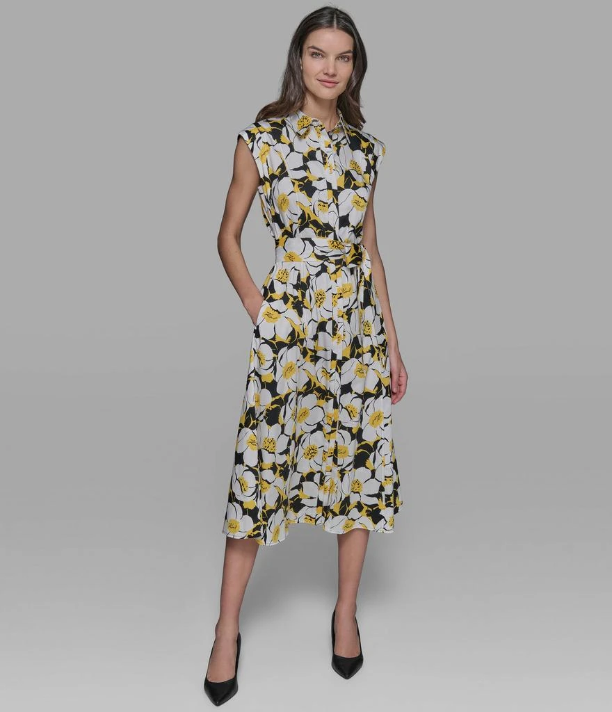 Karl Lagerfeld Paris FIT & FLARE FLORAL DRESS 1