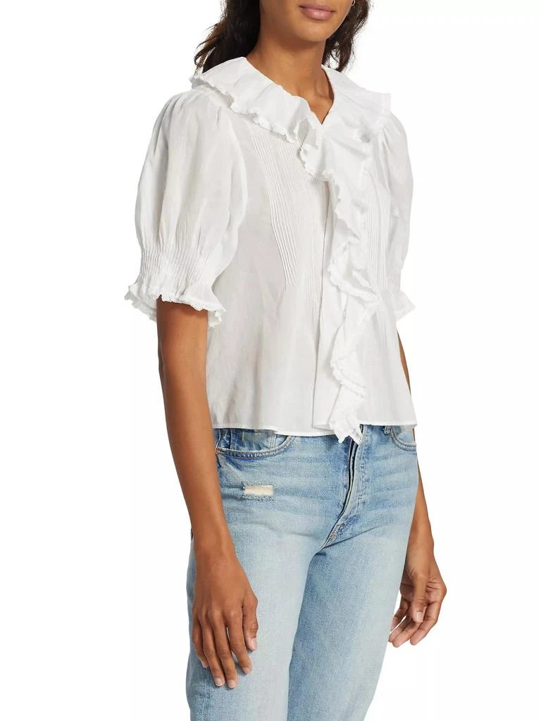 DÔEN Henri Ruffled Puff-Sleeve Top 4