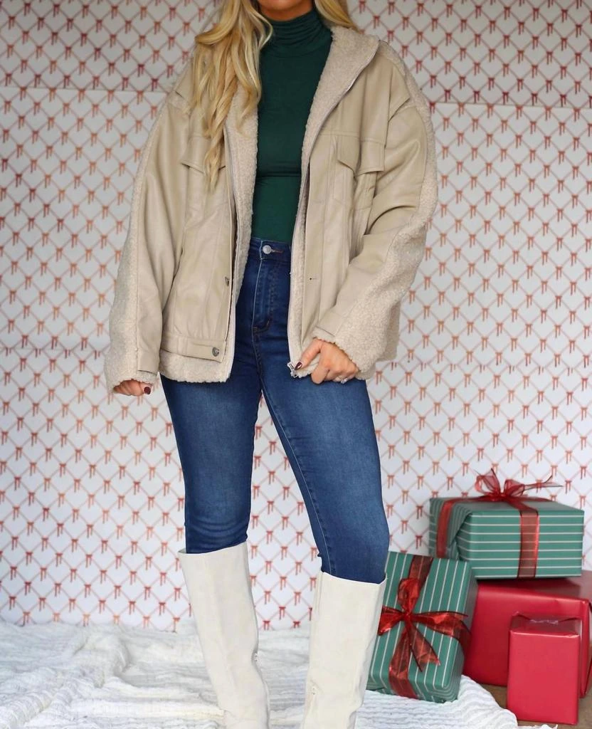 Klesis Klesis - Amy Faux Leather Sherpa Jacket