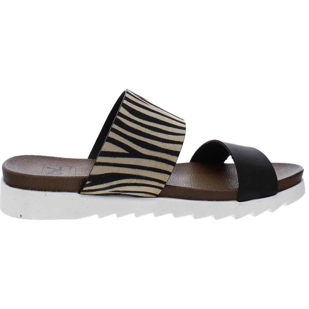 Dirty Laundry Coastline Womens Faux Fur Cheetah Print Slide Sandals 3
