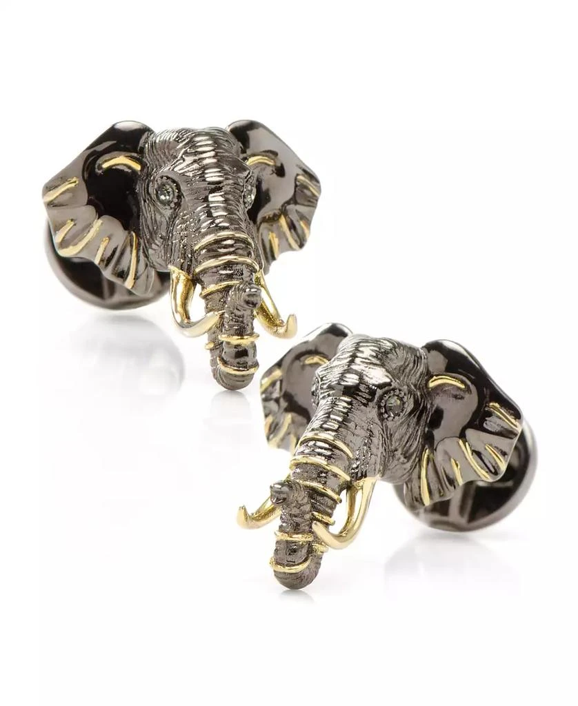 Ox and Bull Trading Co. Men
s 14K Gold Elephant Cufflinks 1
