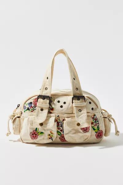 BDG BDG Embroidered Denim Duffle Shoulder Bag