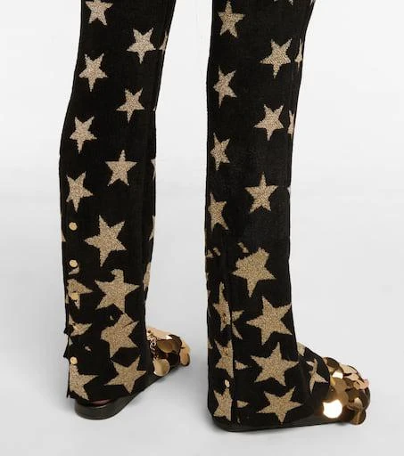Paco Rabanne Star high-rise flared jersey pants 5