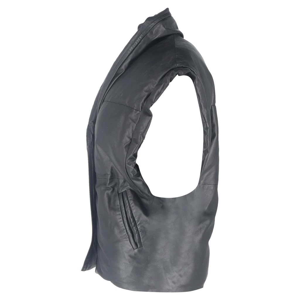 Isabel Marant Étoile Keyson Padded Gilet Jacket in Black Leather 2