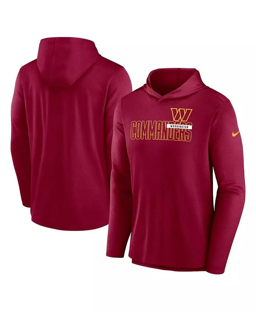 NIKE Men's Burgundy Washington Commanders Performance Team Pullover Hoodie 1
