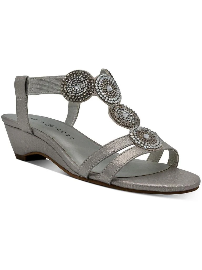 Karen Scott Catrinaa Womens Faux Leather Embellished Evening Sandals 2