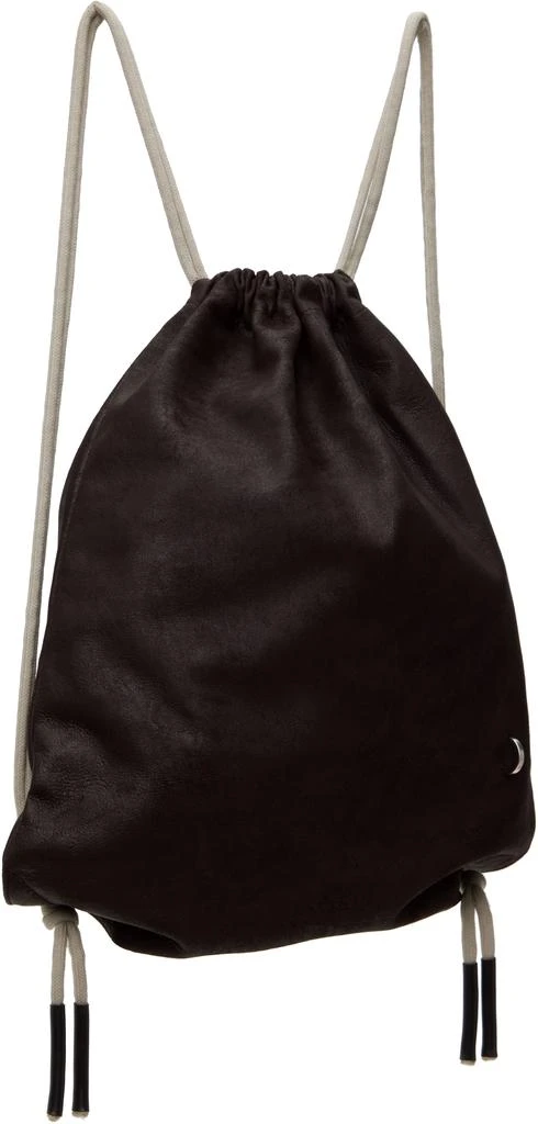 Rick Owens Brown Hollywood Drawstring Backpack 2