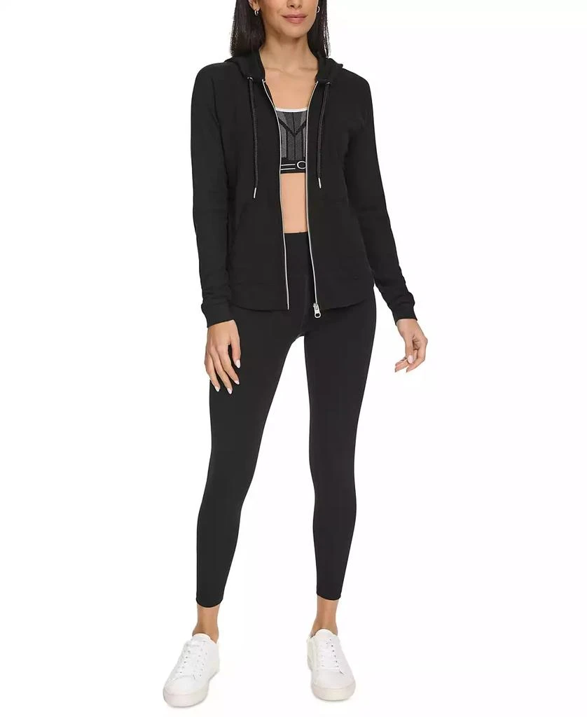 Calvin Klein Ruched-Sleeve Zip Hoodie 1