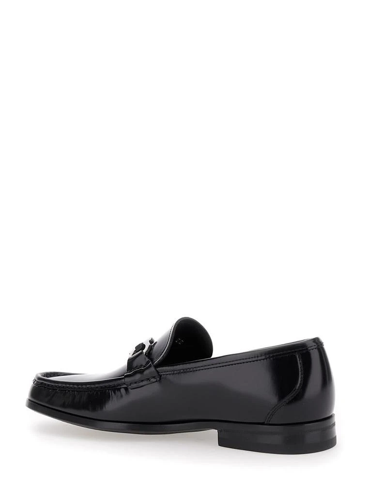 Salvatore Ferragamo 'Grandioso' Black Loafers With Gancini Detail In Patent Leather Man 3