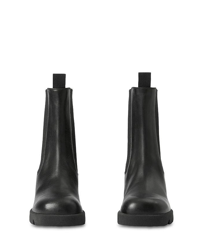 Burberry Women's Stride Pull On Lug High Heel Chelsea Boots 5