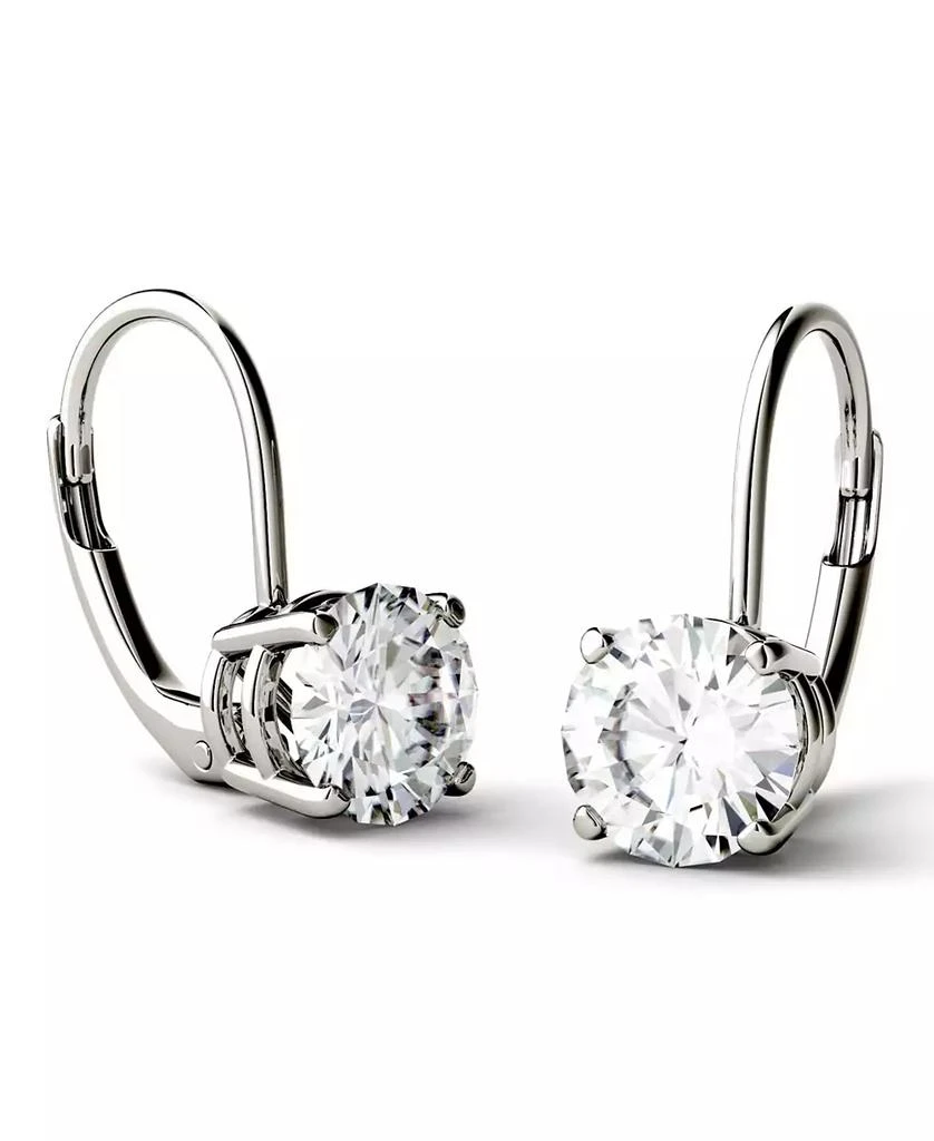 Charles & Colvard Moissanite Leverback Earrings (1 ct. t.w. Diamond Equivalent) in 14k white or yellow gold 4