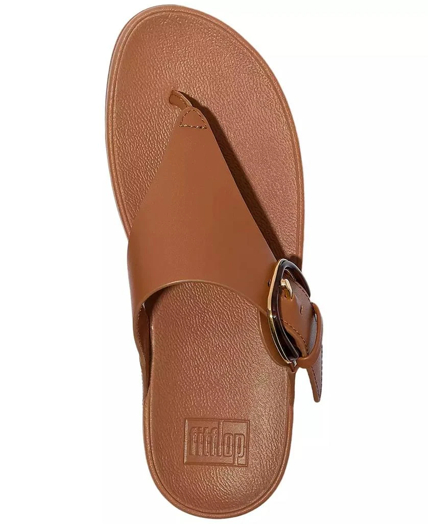 FitFlop Women's Lulu Resin-Buckle Leather Sandals 3
