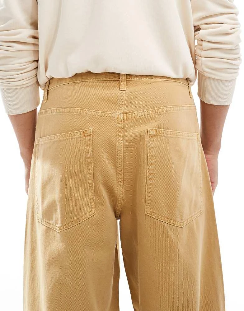 ASOS ASOS DESIGN super baggy jeans in beige 4