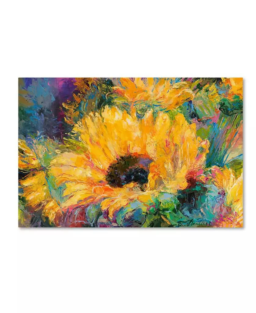 Trademark Global Richard Wallich 
Blue Sunflowers
 Canvas Art - 12" x 19"