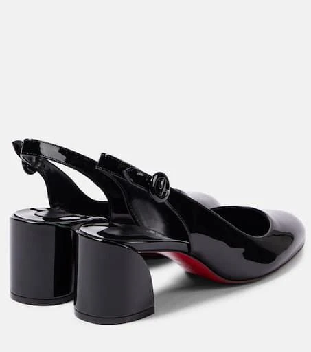 Christian Louboutin So Jane 55 patent leather slingback pumps 2
