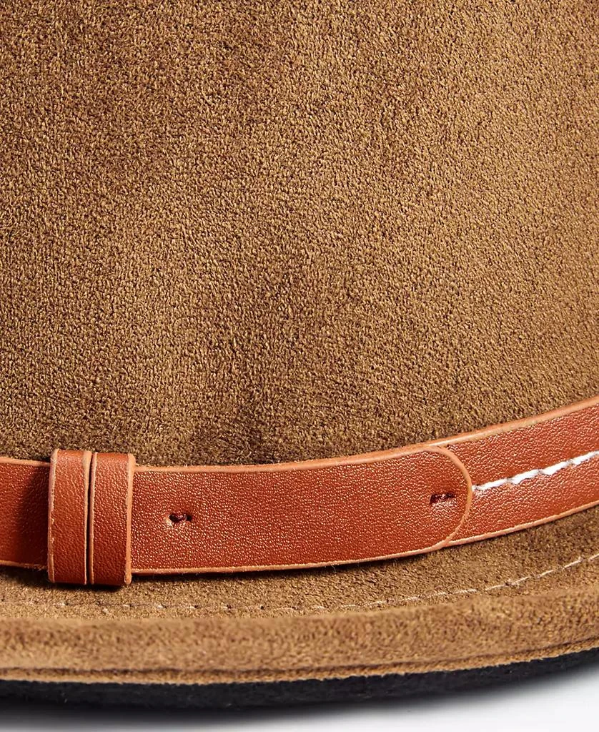 SCALA Men's Faux-Suede Belted Fedora 3