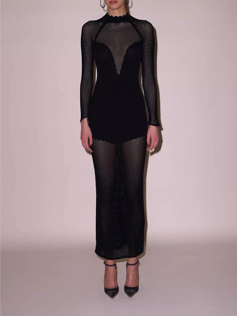 Fleur du Mal Mesh Body-Con Maxi Dress 2