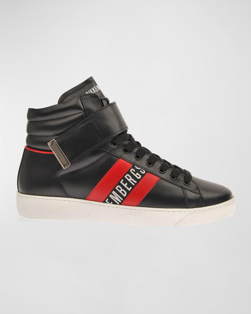 Bikkembergs Men's Logo High-Top Leather Sneakers