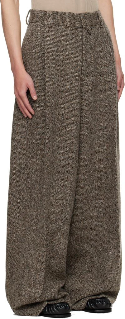 Dries Van Noten Beige Wide Pleated Trousers 2