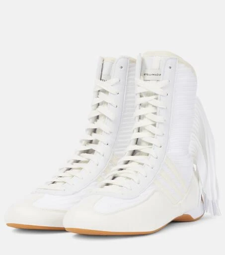 Adidas x Stella McCartney Rasant V3 fringed high-top sneakers 4