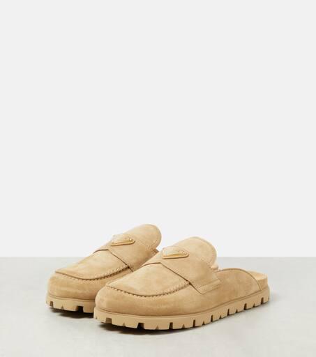 【送料&関税込】Prada Sand Suede Slippers Prada Suede mules - Slippers - Free Shipping - BeyondStyle