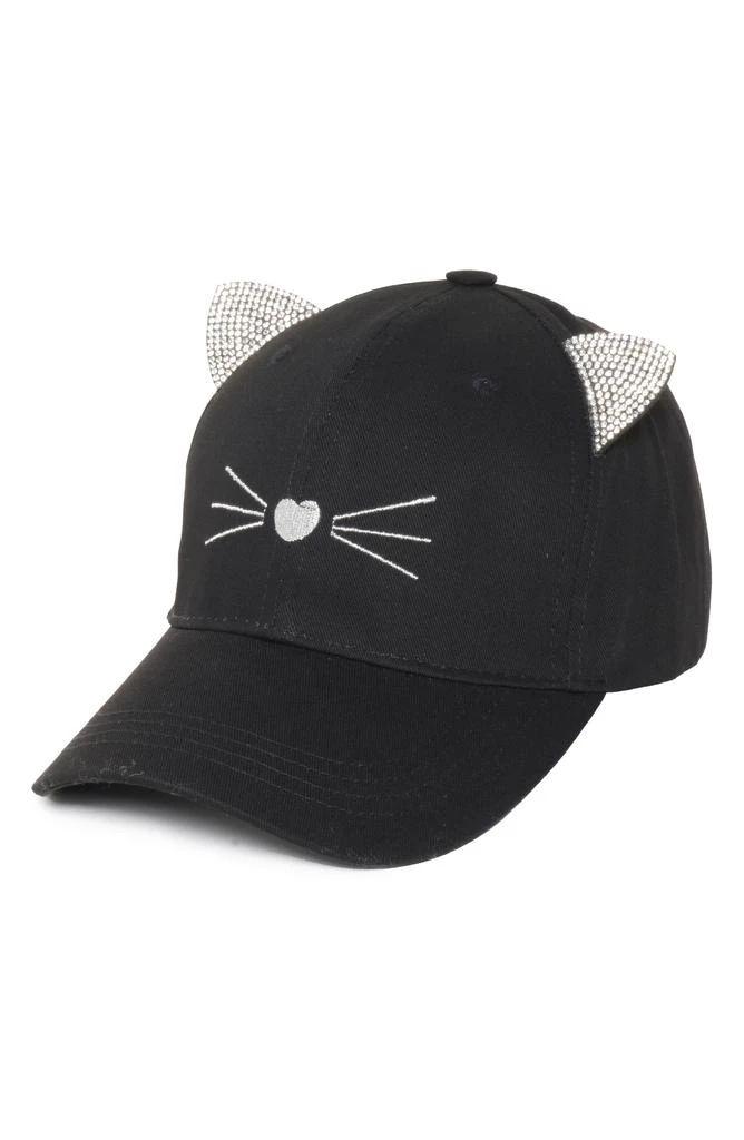 David & Young Rhinestone Cat Ear Baseball Cap 3