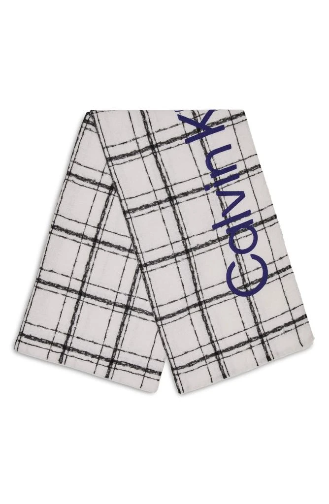 Calvin Klein Grid Weave Blanket Scarf 4
